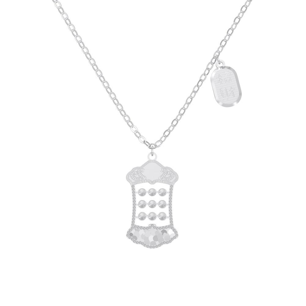 Cross Abacus S925 Sterling Silver Necklace: Exquisite Women s Pendant for Attracting Wealth & Fortune 925 Silver