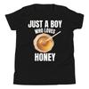 Just a Boy Who Loves Honey Lovers Honey Pot Honeybee T-Shirt