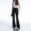Women's Black High-Waisted Micro-Flared Jeans, 2025 Spring/Autumn Collection