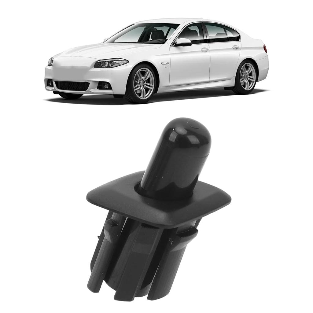 Black Car Door Lock Pin Trim, Door Lock Knob Cover Trim, Compatible with 550i 550iX 535i 535iX 528i 528iX M5 5, Enhance Interior Appearance