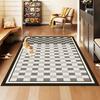 Nordic Multicolor Checkered Geometric Entryway Carpet for Living Room Decor Coffee Rug Non-slip Washable Lint-free Pet Floor Mat