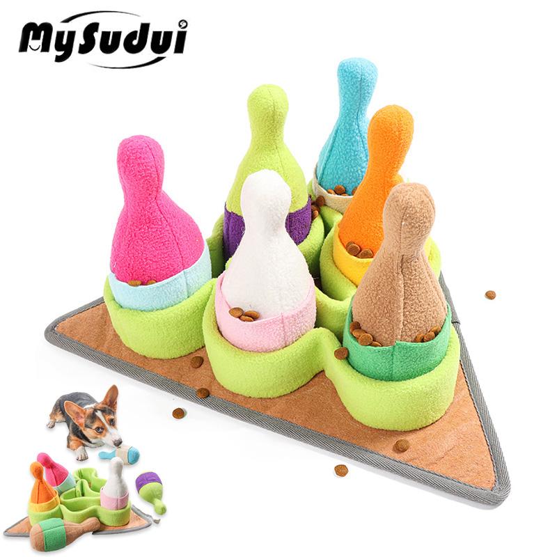 

MySudui умная игрушка для нюхания собак, молярная устойчивая к укусам пищалка для домашних животных, игрушка для медленной еды, мягкая анти-тревога, подходит для игр всех собак