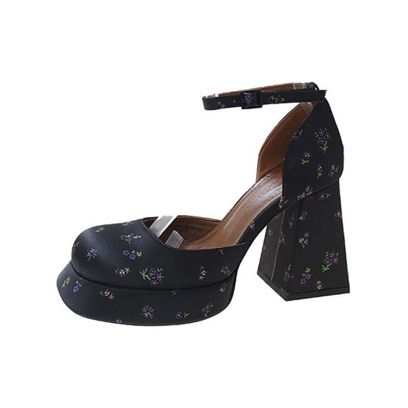 Women High Heels Shoes Pumps Spring Summer New Fashion Dress Party Platform Sandals Marie Jane Lolita Women Shoes