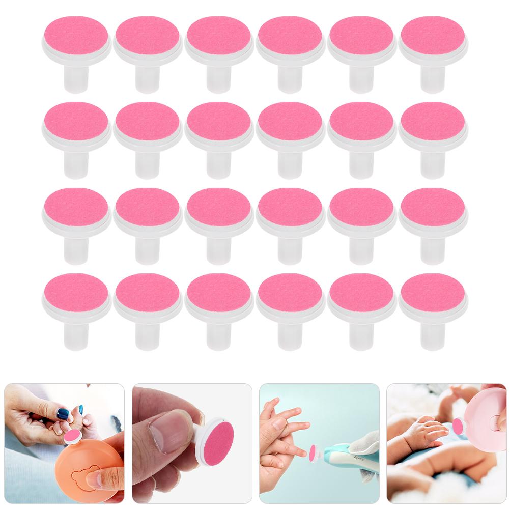24 Stuks Baby Nagelslijpkoppen Elektrische Nagelknipper Vervangende Pads Voor Peuter Nagelknipper Accessoires Schuurpapier Slijpen