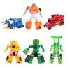 6 IN 1 Carbot Transformation Robot Toys Action Figures Deformation Engineering Car Truck Dump Crane Vehicle Toy