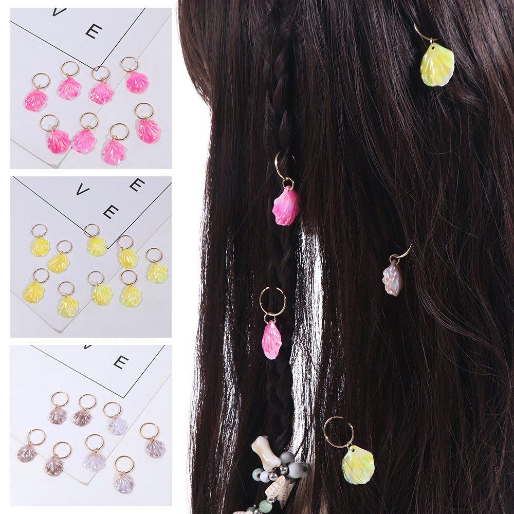 20pcs Metal Cuff Clips Dreadlocks Beads Headwear Hair Braid Tubes Shell Hair Rings Set  Decor