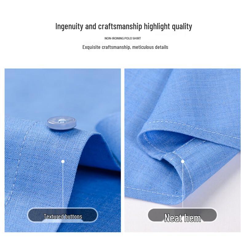 ROMON Men's Long Sleeve Wrinkle-Free Dress Shirt