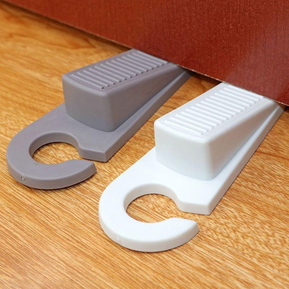 2PCS Shock Absorber Door Stop Rubber Hook Door  Wedge Portable Door Stopper  Floor