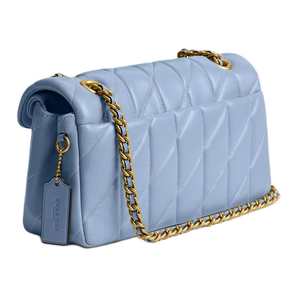 Coach Tabby 26 Quilted Chain Strap Napa Leather Shoulder Bag Medium Women shoulder bag Bellflower-Blue CP150-B4PUB