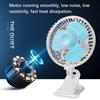 20W Mini Desktop Fan High-Speed Air Desk and Clip On Fan 180 Degree Adjustable With Fan Head Clamp For Dormitory Office
