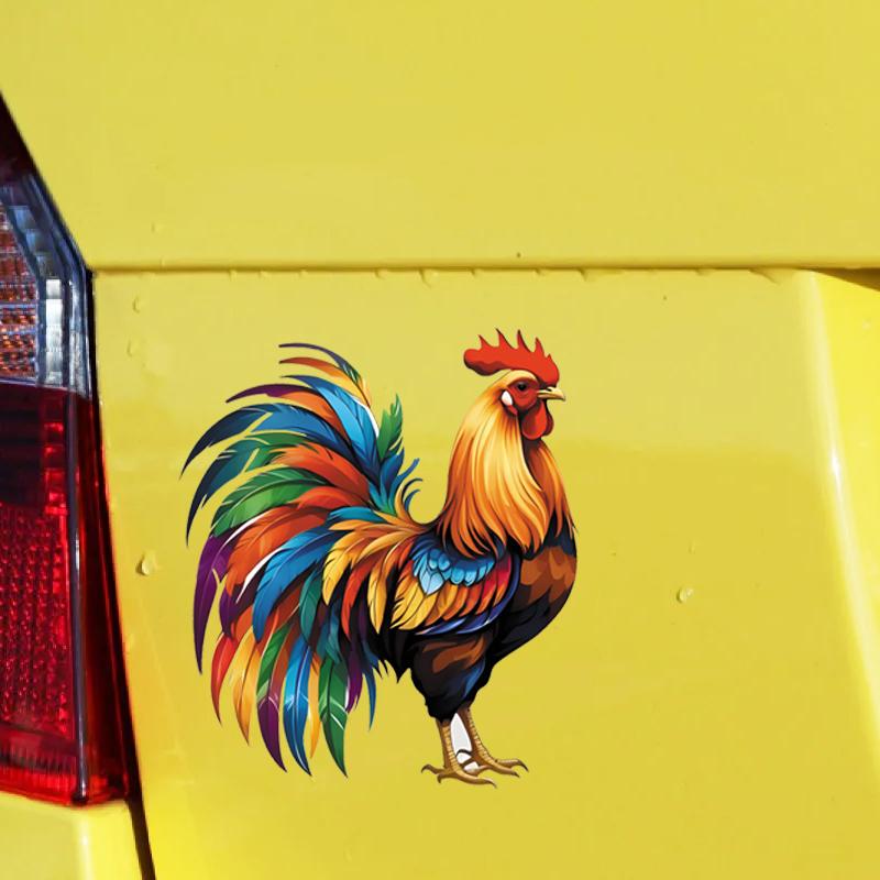 Kūrybiški ir šaunūs septynių spalvų gaidžio lipdukai, automobilio lipdukai, motociklo lipdukai, šaldytuvo lipdukai JM26