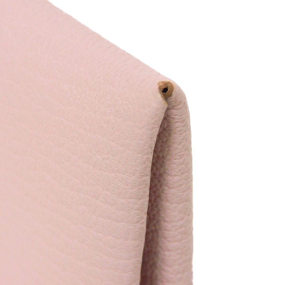 Used 9212 Calvi 7946 Chevre Mysore Goatskin Bag with Foil-stamped Logo, Pastel Light Pink, Excellent Condition 13808