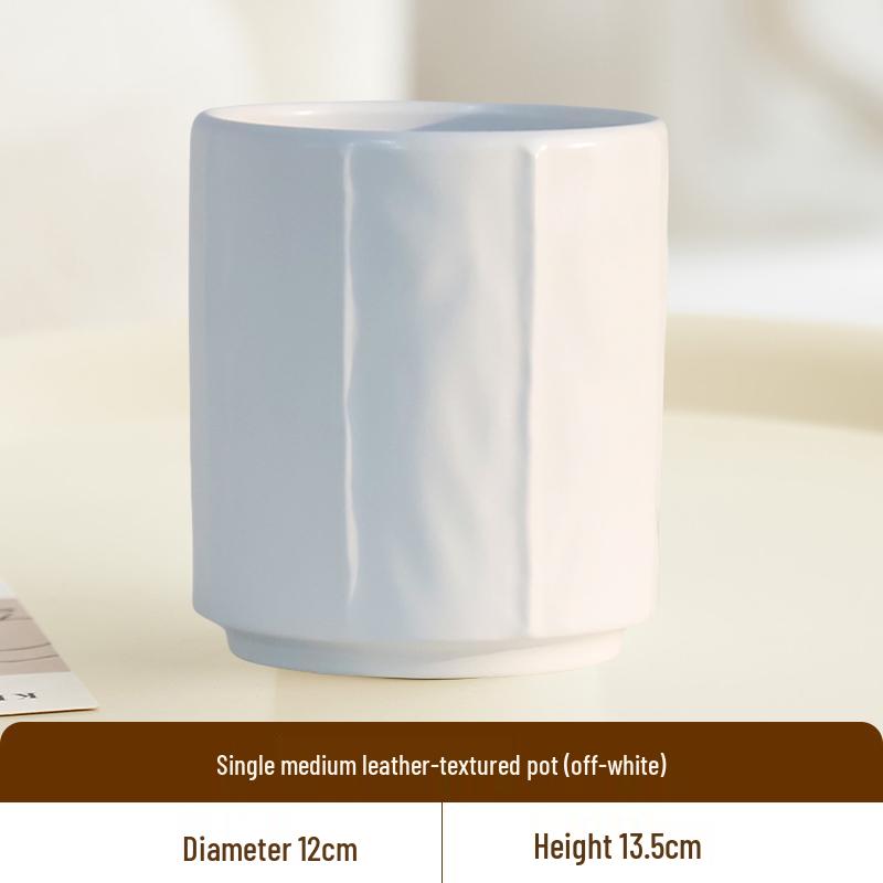 Nordic Style Cream Ceramic Succulent Pot for Phalaenopsis and Green Plants