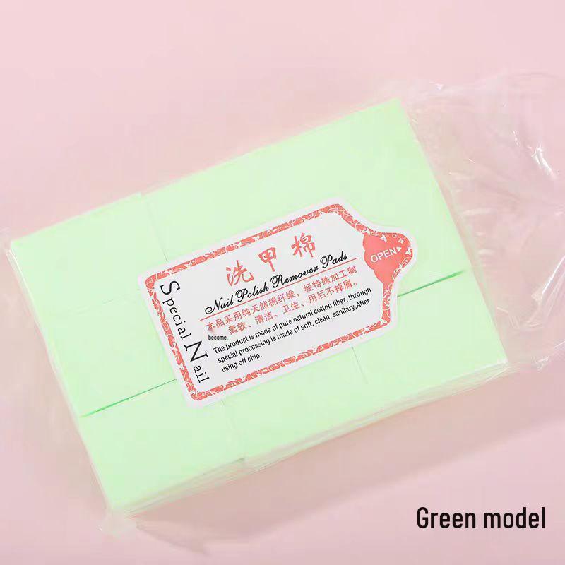 

Durable Disposable Nail Polish Remover Pads - Lint-Free and Thickened Cotton Wipes 400 pieces зелёный