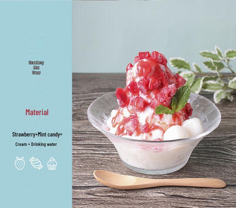 Manueller handgekurbelter Eisrasierer und Crusher mit Gefrierbox