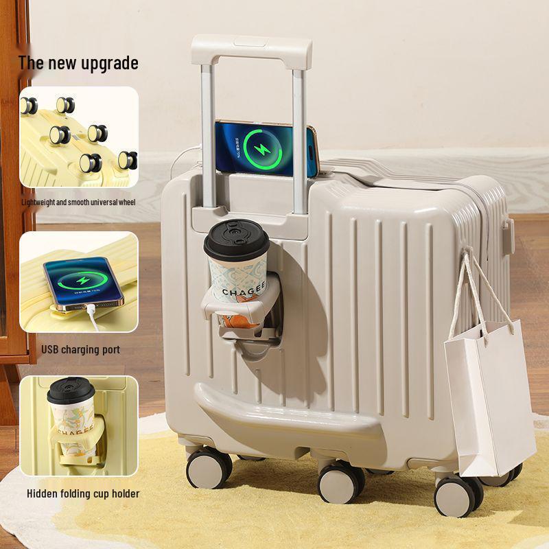 Sturdy Folding Children's Ride-On Suitcase with Magic Trolley and Secure Travel Lock