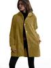 2025 Women's European & American Corduroy Hooded Loose Casual Cardigan Jacket