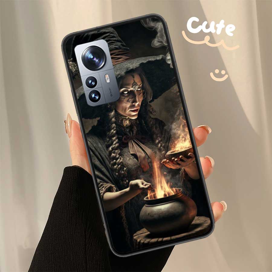 Halloween Moon Witch Horror Phone Case For Xiaomi Poco X7 X6 X5 X4 X3 GT NFC M4 M5 Pro 5G M3 Mi F6 F5 F4 F3 F2 F1 Capa Coque TPU