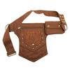 Vintage Ethnic Waist Pack For Women With Faux Leather Rivet Belt For Travel