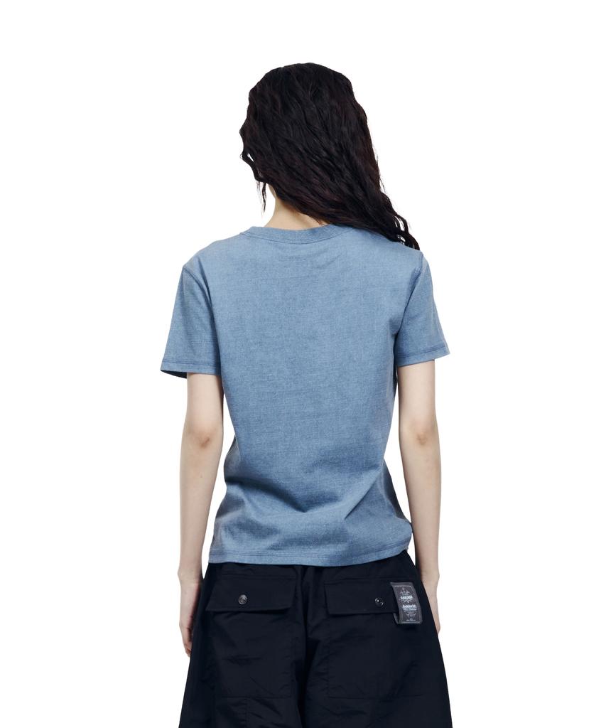 AAKAM Washed Sun Patch Half Top (Blue)