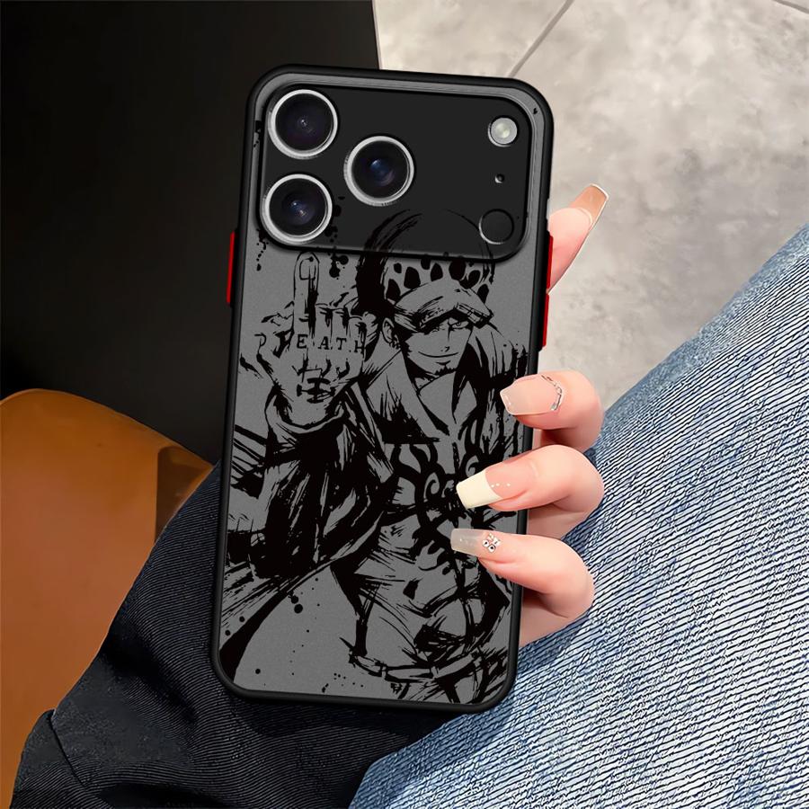 One Piece Law Luffy Funda Back Phone Cover Case for iPhone 17 Pro Max 13 Mini Air 15 X XS XR 16 Plus 11 12 14 17P 16P 7 8 SE