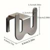 Aluminum Shoe Rack Wall-Mounted No Drill Adhesive with Suction Hooks Space Saving Organizer for Bathroom Door Back Storage