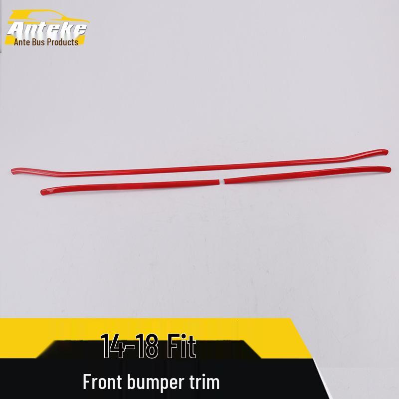 14-18 Front Bumper Bright Trim: Anti-Scratch, Center Grille Lip Sticker Mod
