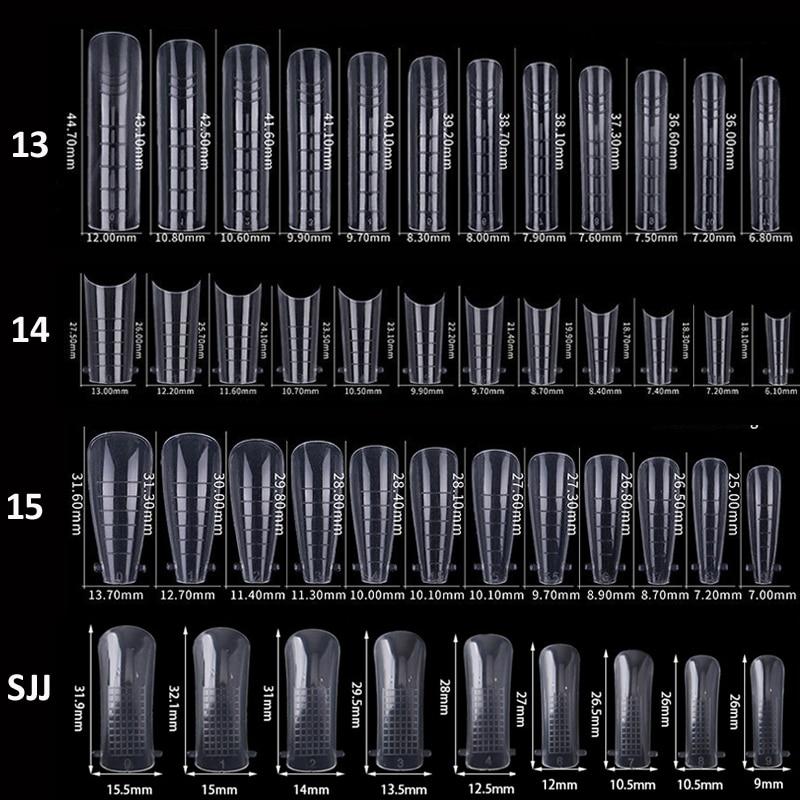 120pcs Nail Forms Full Cover False Nails Quick Building Mold Fake Nail Shaping Extend Top Molds For Gel Salon Manicure Art