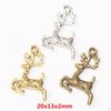 100Pcs Deer Pendants Charms Craft Supplies DIY for Jewelry Making Findings