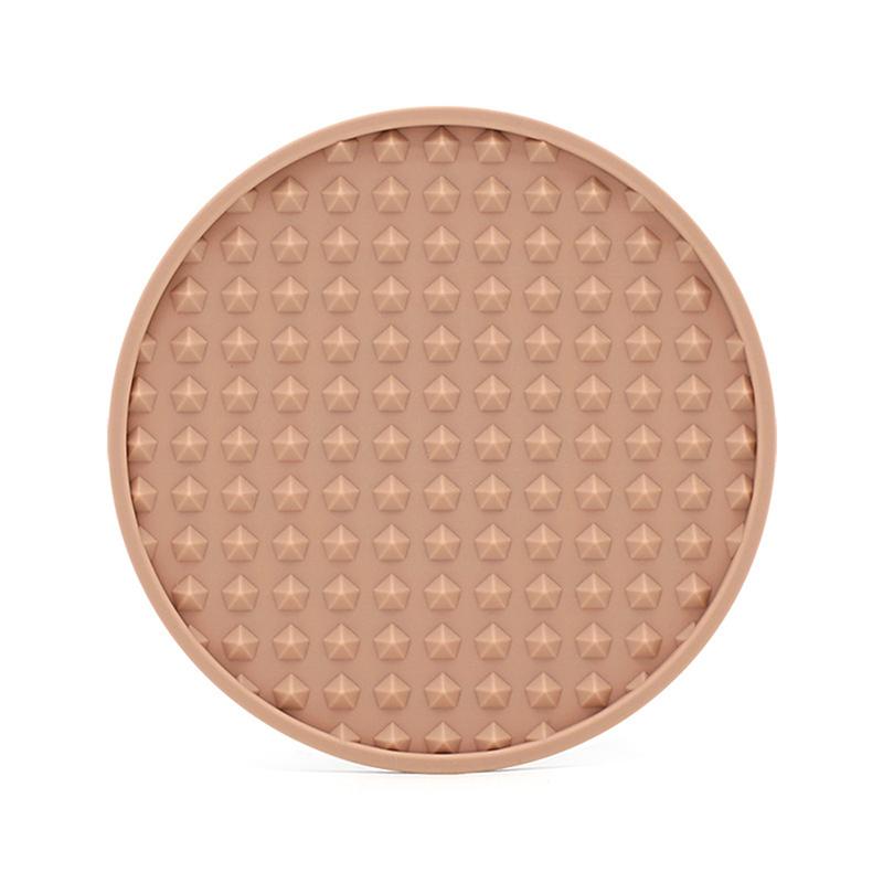 

Round Coaster Cup Mats Coffee Drinks Silicone Cup Holder Thickened Non-Slip Heat Thickened Pads Kitchen Table Accessories розовый