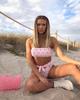 2 Piece Heart Print Bandage Swimsuit Bikini Set Push Up Swimwear High Waisted Girls Bathing Suit