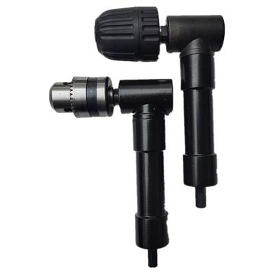 90° Right Angle Electric Drill Adapter, Three-Jaw Chuck for Tight Spaces