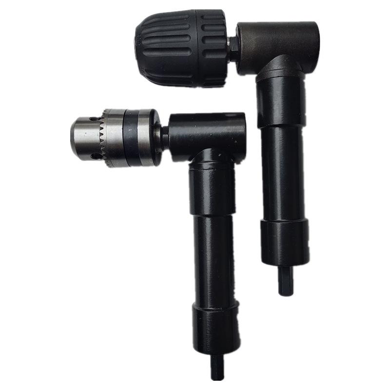 90° Right Angle Electric Drill Adapter, Three-Jaw Chuck for Tight Spaces