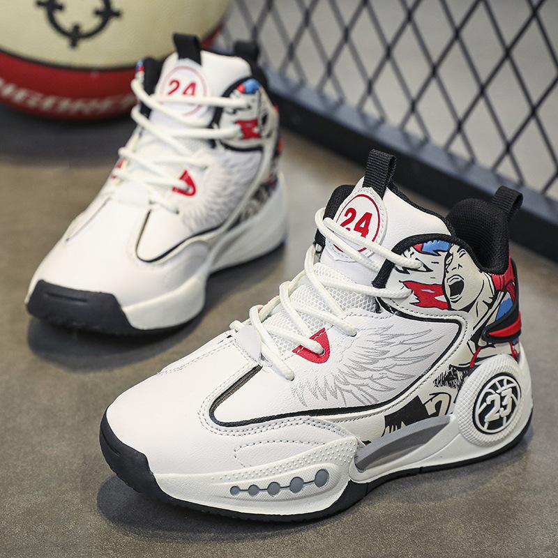 Cheap 22 spring and autumn new children s basketball shoes sneakers middle and big children s swivel buckle children s shoes autumn 31