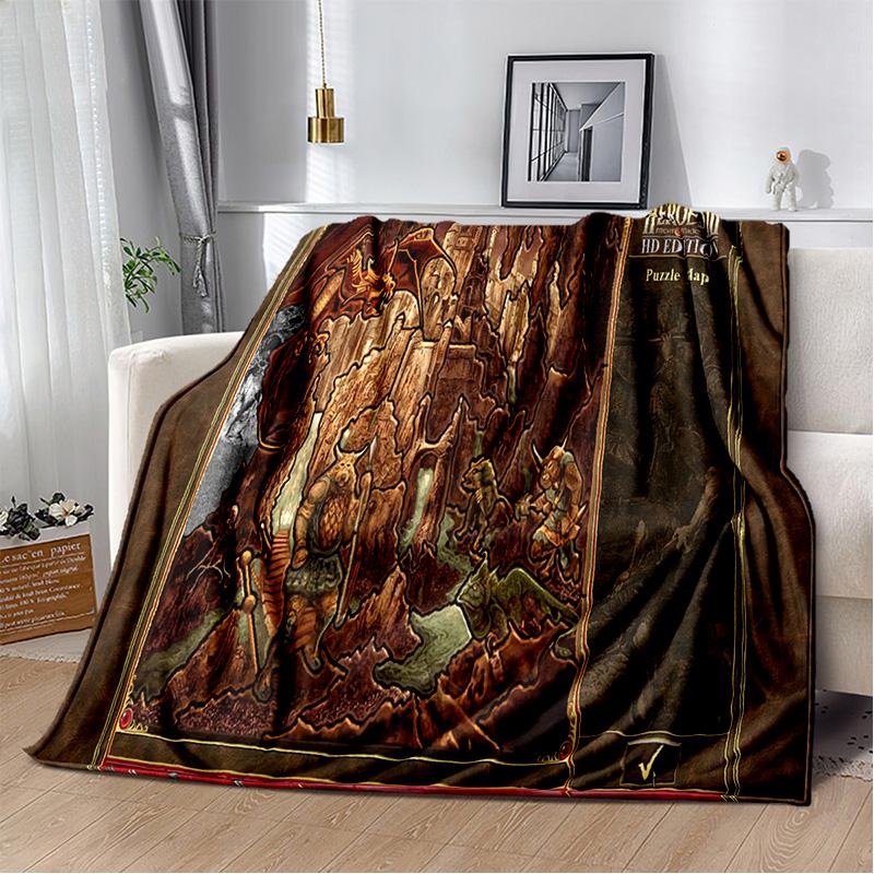 3D Heroes of Might and Magic Retro Game Soft Plush Blanket,Flannel Blanket Throw Blanket for Living Room Bedroom Bed Sofa Picnic