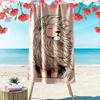 Majestic Flowing Lion Mane Print Beach Towel, Quick Drying, Suitable for Travel, Outdoor Sports, Jogging, the Beach and Swimming, Gift