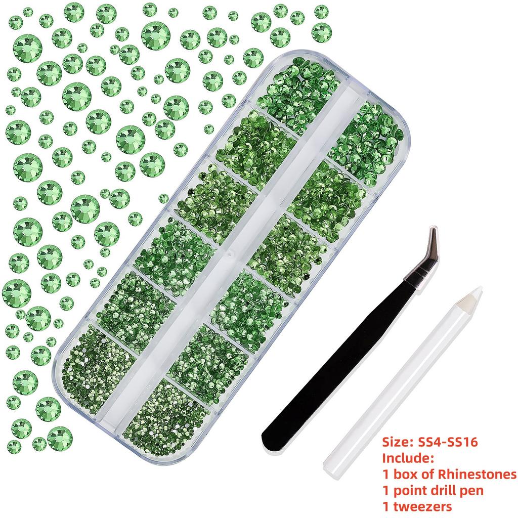 1 Box Luxus Glänzende Diamant Nagelkunst Strasssteine Stein Strass Glas 3D Nägel Zubehör Schmuck AB/Bunt Hotfix Maniküre Dekorationen#