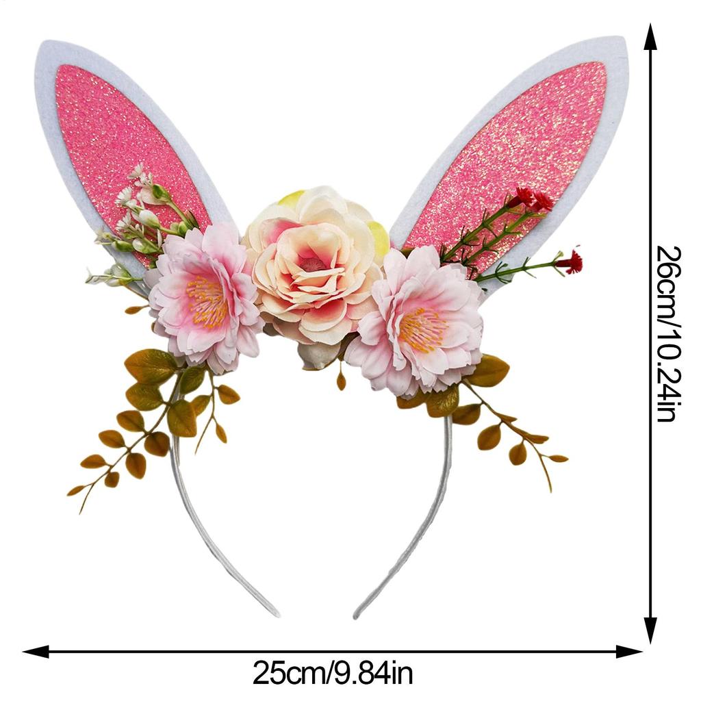 Easter Bunny Headband Adjustable Soft Glitter Cartoon Costume Decoration Adult Kids Party Favor Headband For Cosplay Photo Booth