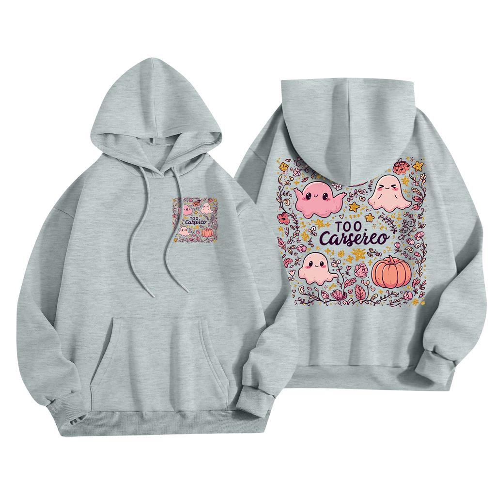 Children's Casual Fashion Halloween Print Long-Sleeved Hooded Sweatshirt