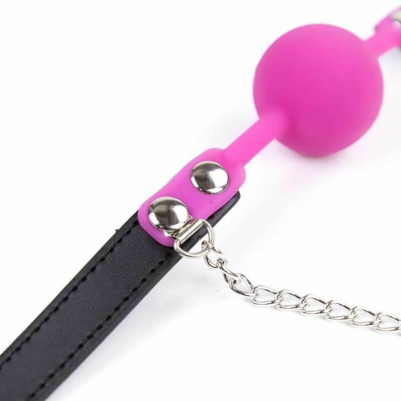 Pink Ball Gag With Nipple Clamps Mouth  Fetish  Restraints Nipple & Clitoral Toys