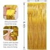2Meters Party Backdrop Curtains Glitter Gold Tinsel Fringe Foil Curtain Birthday Wedding Decoration Adult Anniversary Decortion