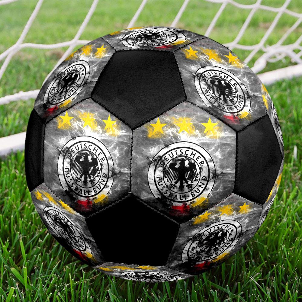 Germany national football logo Size 5 Soccer Ball, Machine-Stitched PVC, Durable & High Bounce, All Ages Fit, fan merchandise, matches & outdoor use.