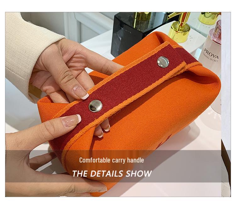 2022 Korean-Inspired Large Canvas Makeup and Toiletry Travel Bag