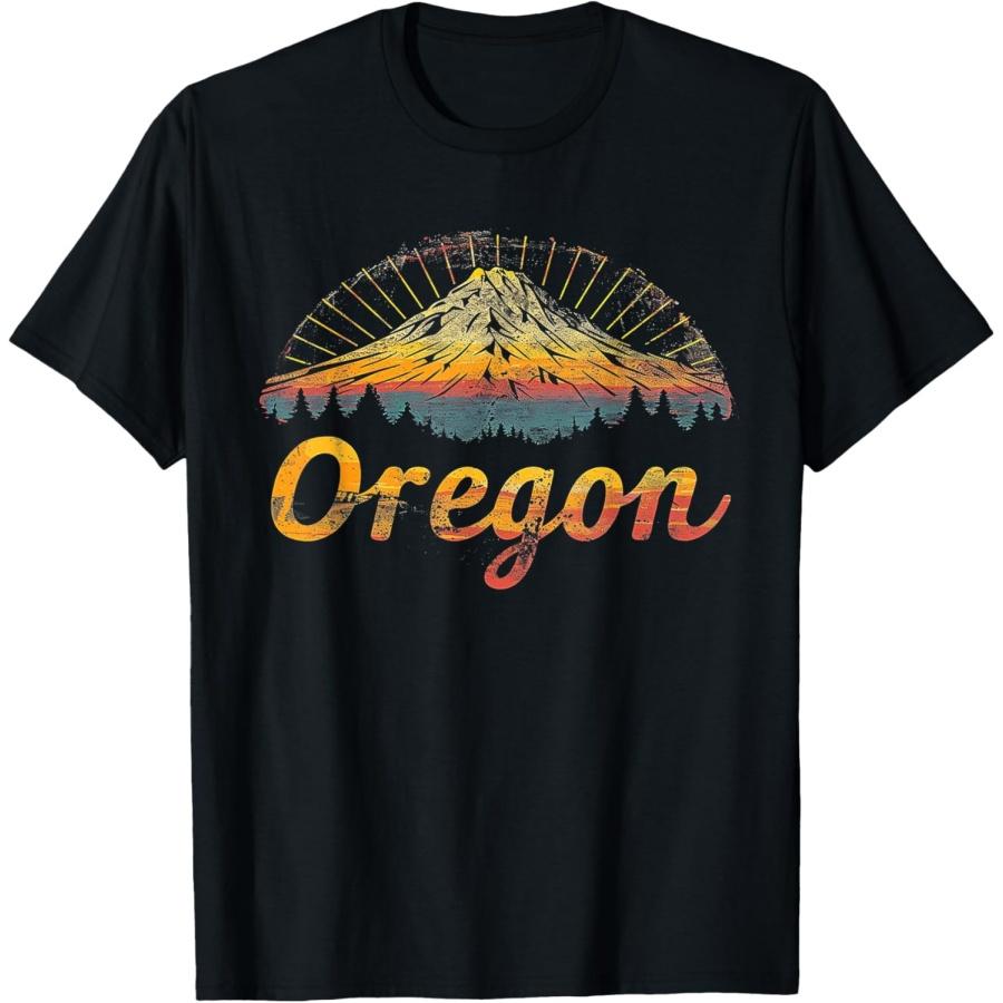 Oregon - Cool Funny Graphic Vintage Men Women Kids Retro T-Shirt XXXXXL чёрный