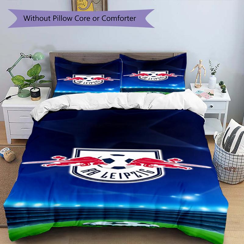 3pcs Duvet Cover Set (1*Duvet Cover + 2*Pillowcase, Without Core), RB Leipzig Print Bedding Set, Bedroom Decor, All‑Season, Birthday Gift