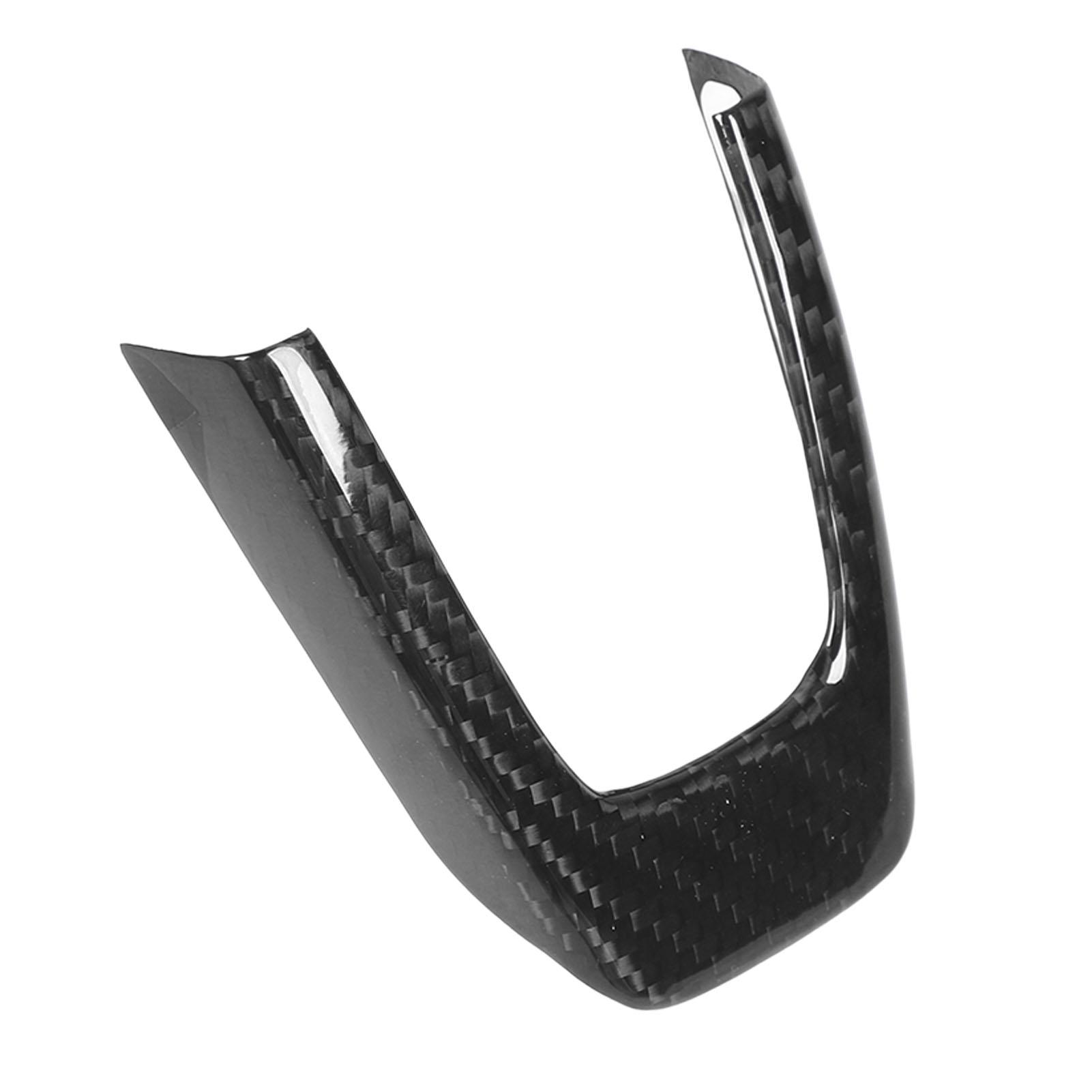 

Steering Wheel Lower Frame Cover Carbon Fiber Steering Wheel U Shaped Frame Cover Sticker Replacement for Fiat 500