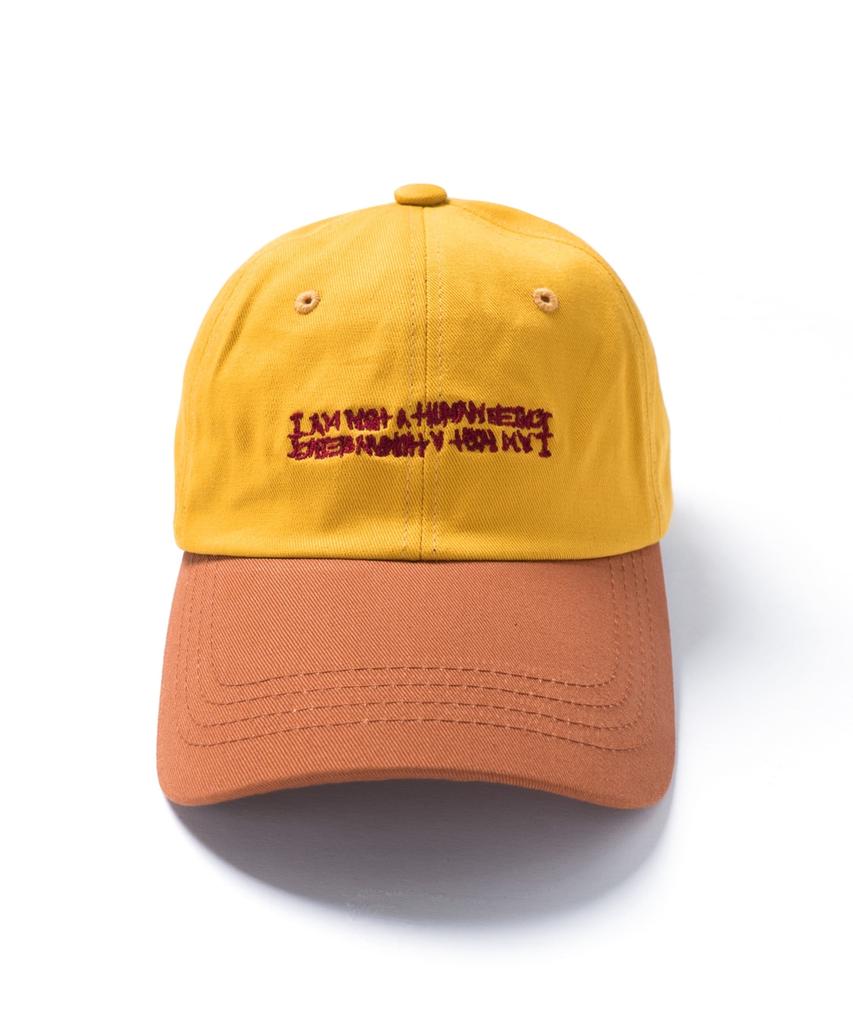 Aimnaseohyumeonbiing Basic Logo Multicolor Cap - Mustard&Brown