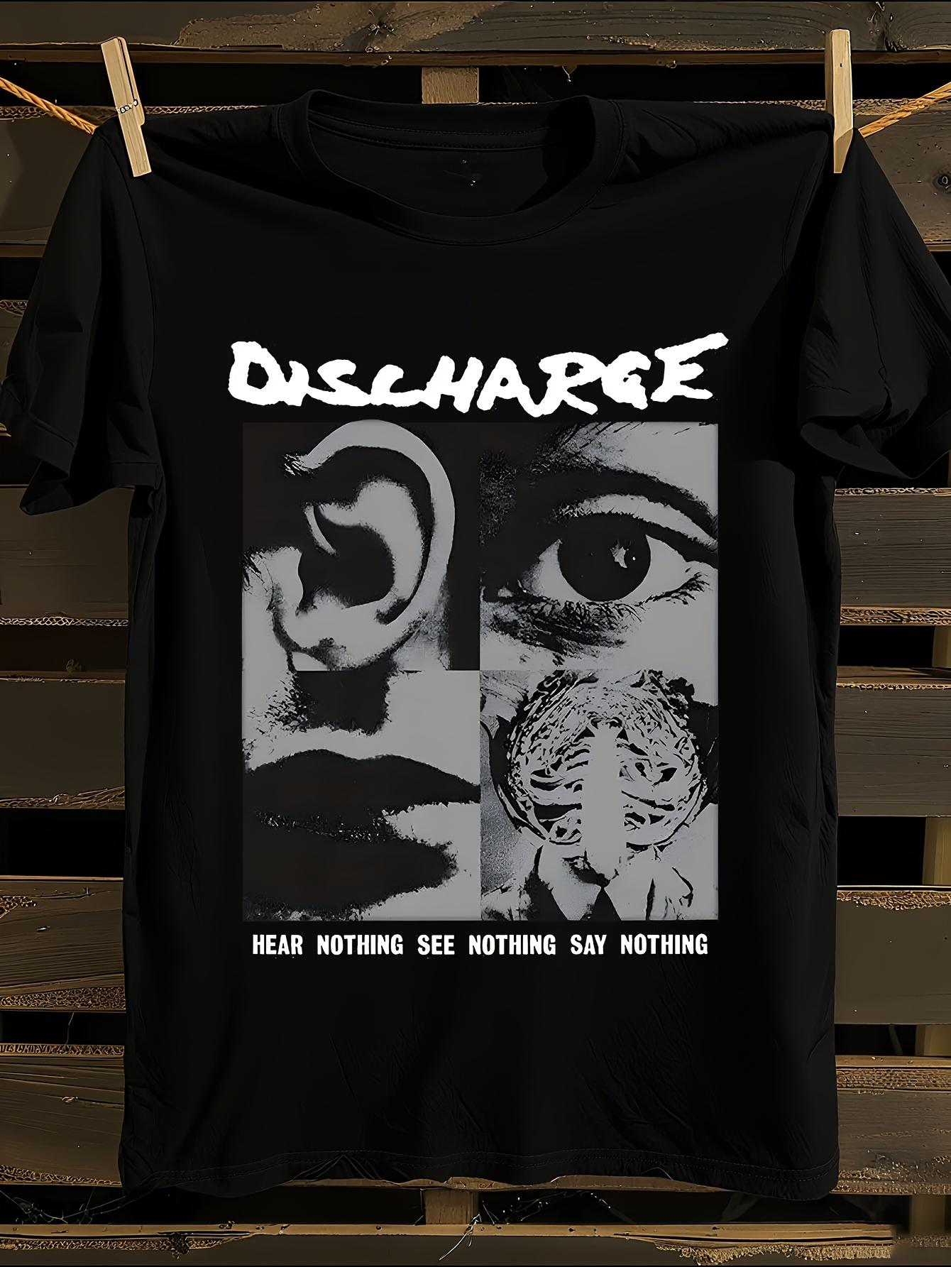 DISCHARGE Official Hear Nothing See Nothing Say Nothing Graphic T-Shirt S