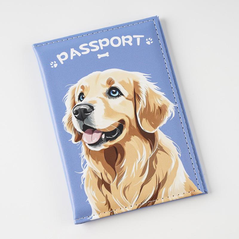 Uv Color Printing Cute Cat Dog Pet Passport Holder Travel Wallet Passport Covers Id Card Holder Plane Ticket Holder