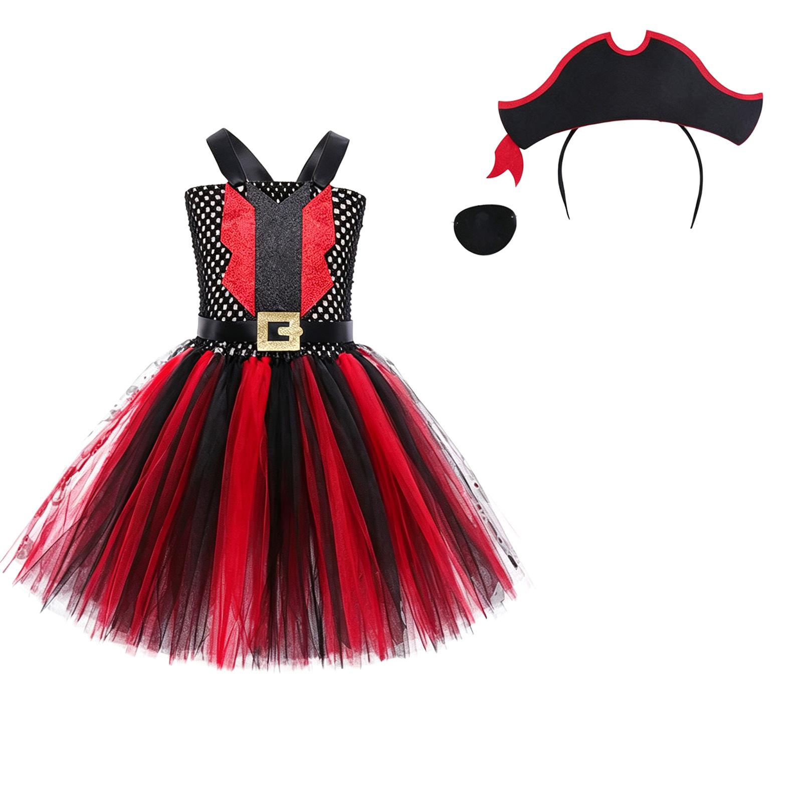 Kids Halloween Witch and Costume Set for Dress Up and Party L красный